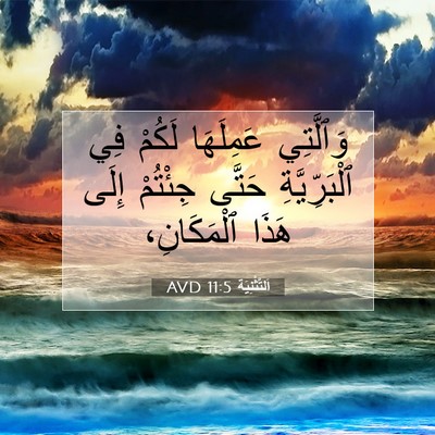 Picture 07 - اَلتَّثْنِيَة 11:5 AVD - وَٱلَّتِي عَمِلَهَا - Bible Verse Picture
