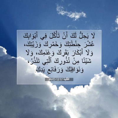 Picture 07 - اَلتَّثْنِيَة 12:17 AVD - لَا يَحِلُّ لَكَ أَنْ - Bible Verse Picture