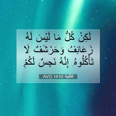 Picture 07 - اَلتَّثْنِيَة 14:10 AVD - لَكِنْ كُلُّ مَا لَيْسَ - Bible Verse Picture