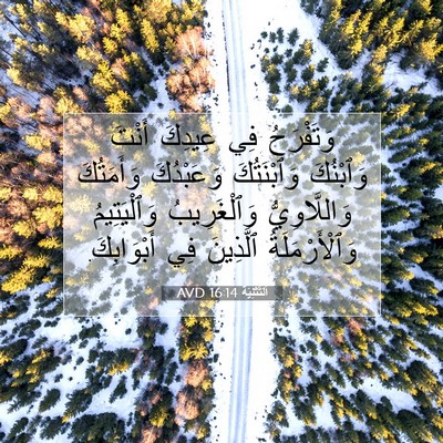Picture 07 - اَلتَّثْنِيَة 16:14 AVD - وَتَفْرَحُ فِي عِيدِكَ - Bible Verse Picture