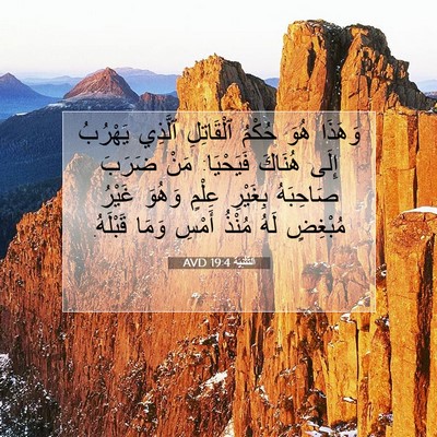 Picture 07 - اَلتَّثْنِيَة 19:4 AVD - وَهَذَا هُوَ حُكْمُ - Bible Verse Picture