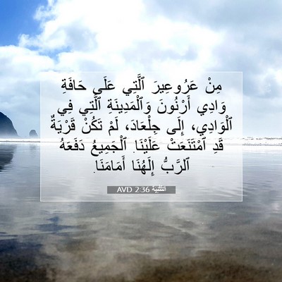 Picture 07 - اَلتَّثْنِيَة 2:36 AVD - مِنْ عَرُوعِيرَ ٱلَّتِي - Bible Verse Picture