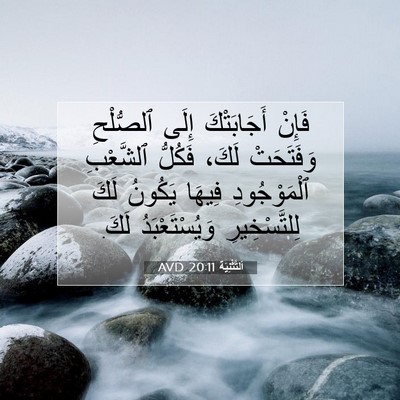 Picture 07 - اَلتَّثْنِيَة 20:11 AVD - فَإِنْ أَجَابَتْكَ إِلَى - Bible Verse Picture