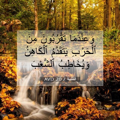 Picture 07 - اَلتَّثْنِيَة 20:2 AVD - وَعِنْدَمَا تَقْرُبُونَ - Bible Verse Picture