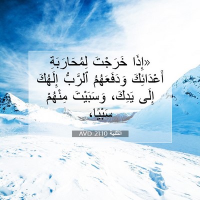 Picture 07 - اَلتَّثْنِيَة 21:10 AVD - «إِذَا خَرَجْتَ - Bible Verse Picture