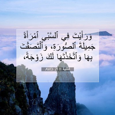 Picture 07 - اَلتَّثْنِيَة 21:11 AVD - وَرَأَيْتَ فِي ٱلسَّبْيِ - Bible Verse Picture