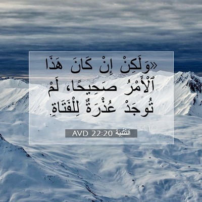 Picture 07 - اَلتَّثْنِيَة 22:20 AVD - «وَلَكِنْ إِنْ كَانَ هَذَا - Bible Verse Picture