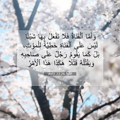 Picture 07 - اَلتَّثْنِيَة 22:26 AVD - وَأَمَّا ٱلْفَتَاةُ فَلَا - Bible Verse Picture