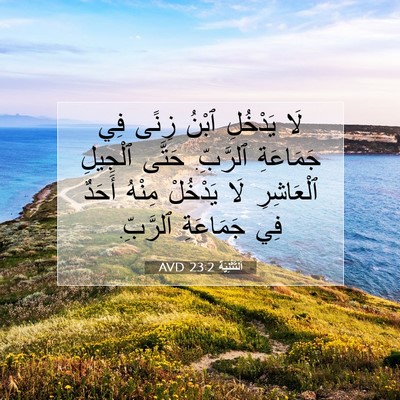 Picture 07 - اَلتَّثْنِيَة 23:2 AVD - لَا يَدْخُلِ ٱبْنُ زِنًى - Bible Verse Picture