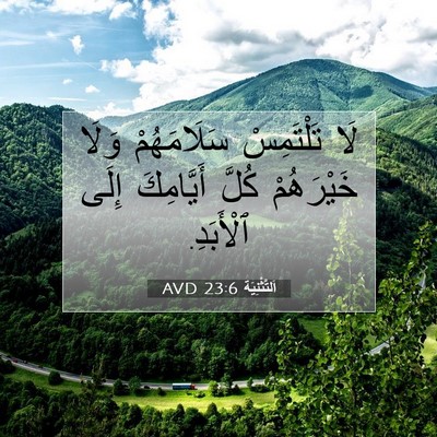 Picture 07 - اَلتَّثْنِيَة 23:6 AVD - لَا تَلْتَمِسْ - Bible Verse Picture
