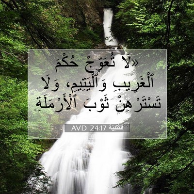 Picture 07 - اَلتَّثْنِيَة 24:17 AVD - «لَا تُعَوِّجْ حُكْمَ - Bible Verse Picture