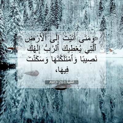 Picture 07 - اَلتَّثْنِيَة 26:1 AVD - «وَمَتَى أَتَيْتَ إِلَى - Bible Verse Picture