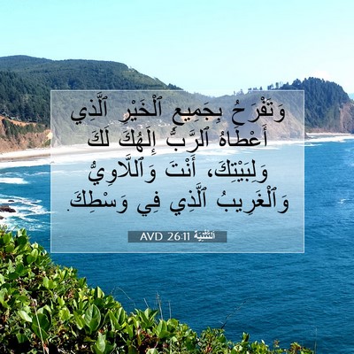 Picture 07 - اَلتَّثْنِيَة 26:11 AVD - وَتَفْرَحُ بِجَمِيعِ - Bible Verse Picture