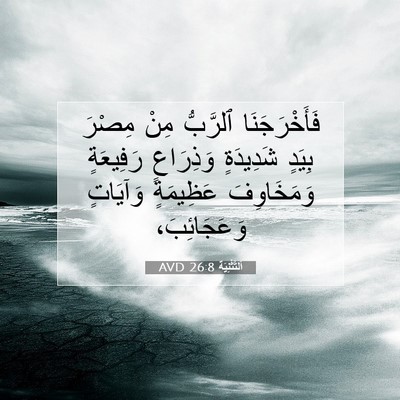 Picture 07 - اَلتَّثْنِيَة 26:8 AVD - فَأَخْرَجَنَا ٱلرَّبُّ - Bible Verse Picture