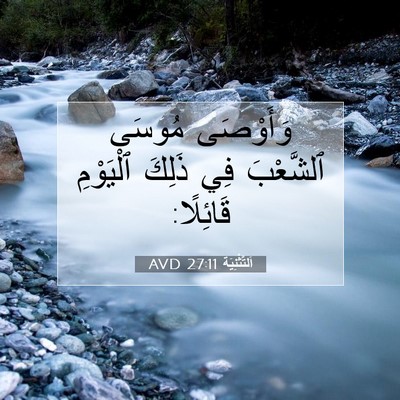 Picture 07 - اَلتَّثْنِيَة 27:11 AVD - وَأَوْصَى مُوسَى - Bible Verse Picture