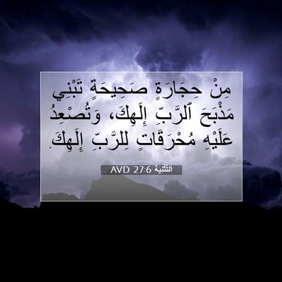 Picture 07 - اَلتَّثْنِيَة 27:6 AVD - مِنْ حِجَارَةٍ صَحِيحَةٍ - Bible Verse Picture