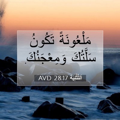 Picture 07 - اَلتَّثْنِيَة 28:17 AVD - مَلْعُونَةً تَكُونُ - Bible Verse Picture