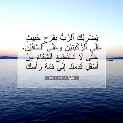 Picture 07 - اَلتَّثْنِيَة 28:35 AVD - يَضْرِبُكَ ٱلرَّبُّ - Bible Verse Picture