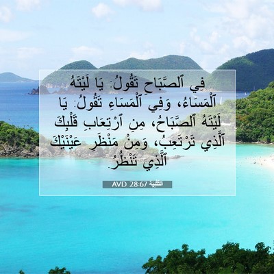 Picture 07 - اَلتَّثْنِيَة 28:67 AVD - فِي ٱلصَّبَاحِ تَقُولُ: - Bible Verse Picture