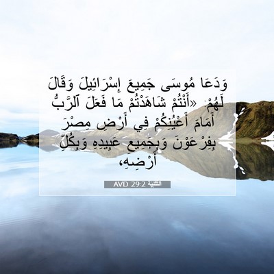Picture 07 - اَلتَّثْنِيَة 29:2 AVD - وَدَعَا مُوسَى جَمِيعَ - Bible Verse Picture