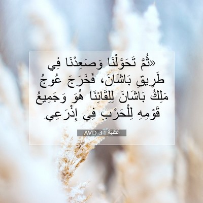 Picture 07 - اَلتَّثْنِيَة 3:1 AVD - «ثُمَّ تَحَوَّلْنَا - Bible Verse Picture