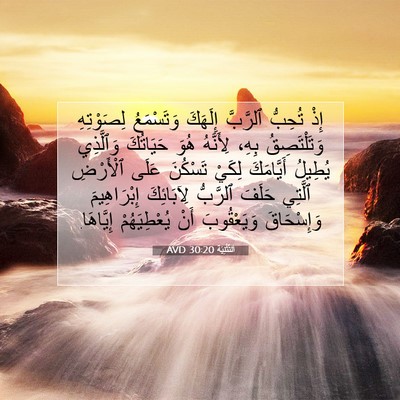 Picture 07 - اَلتَّثْنِيَة 30:20 AVD - إِذْ تُحِبُّ ٱلرَّبَّ - Bible Verse Picture