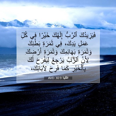Picture 07 - اَلتَّثْنِيَة 30:9 AVD - فَيَزِيدُكَ ٱلرَّبُّ - Bible Verse Picture