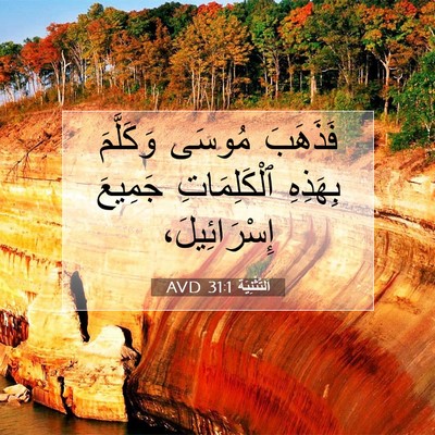 Picture 07 - اَلتَّثْنِيَة 31:1 AVD - فَذَهَبَ مُوسَى وَكَلَّمَ - Bible Verse Picture