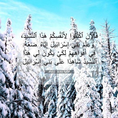 Picture 07 - اَلتَّثْنِيَة 31:19 AVD - فَٱلْآنَ ٱكْتُبُوا - Bible Verse Picture