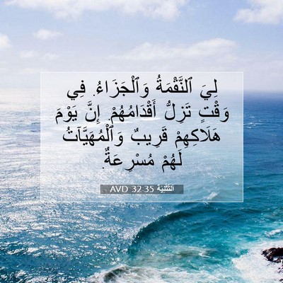 Picture 07 - اَلتَّثْنِيَة 32:35 AVD - لِيَ ٱلنَّقْمَةُ - Bible Verse Picture