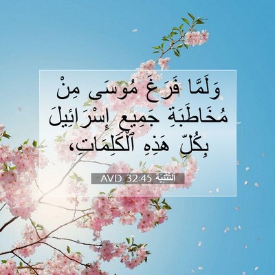Picture 07 - اَلتَّثْنِيَة 32:45 AVD - وَلَمَّا فَرَغَ مُوسَى - Bible Verse Picture