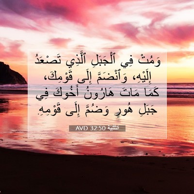Picture 07 - اَلتَّثْنِيَة 32:50 AVD - وَمُتْ فِي ٱلْجَبَلِ - Bible Verse Picture