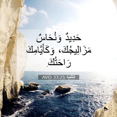 Picture 07 - اَلتَّثْنِيَة 33:25 AVD - حَدِيدٌ وَنُحَاسٌ - Bible Verse Picture