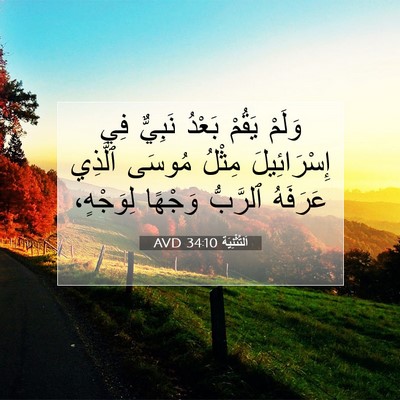 Picture 07 - اَلتَّثْنِيَة 34:10 AVD - وَلَمْ يَقُمْ بَعْدُ - Bible Verse Picture