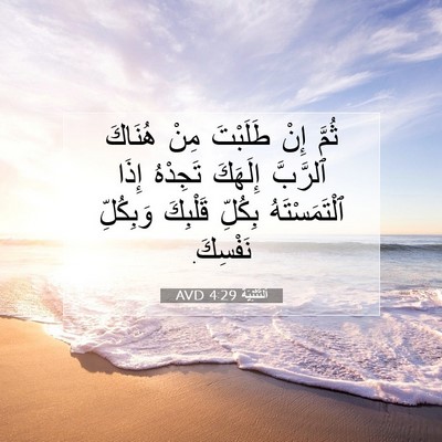 Picture 07 - اَلتَّثْنِيَة 4:29 AVD - ثُمَّ إِنْ طَلَبْتَ مِنْ - Bible Verse Picture