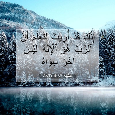 Picture 07 - اَلتَّثْنِيَة 4:35 AVD - إِنَّكَ قَدْ أُرِيتَ - Bible Verse Picture