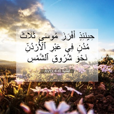 Picture 07 - اَلتَّثْنِيَة 4:41 AVD - حِينَئِذٍ أَفْرَزَ مُوسَى - Bible Verse Picture