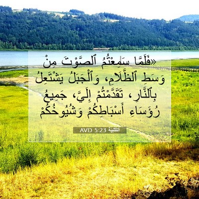 Picture 07 - اَلتَّثْنِيَة 5:23 AVD - «فَلَمَّا سَمِعْتُمُ - Bible Verse Picture