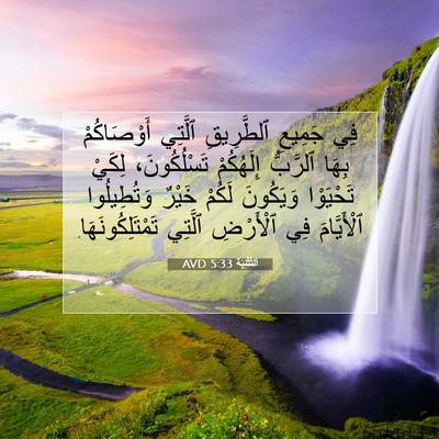 Picture 07 - اَلتَّثْنِيَة 5:33 AVD - فِي جَمِيعِ ٱلطَّرِيقِ - Bible Verse Picture