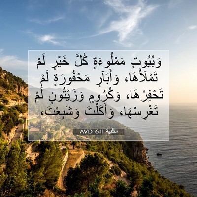 Picture 07 - اَلتَّثْنِيَة 6:11 AVD - وَبُيُوتٍ مَمْلُوءَةٍ - Bible Verse Picture