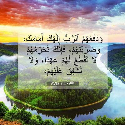 Picture 07 - اَلتَّثْنِيَة 7:2 AVD - وَدَفَعَهُمُ ٱلرَّبُّ - Bible Verse Picture