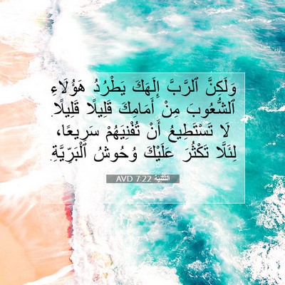 Picture 07 - اَلتَّثْنِيَة 7:22 AVD - وَلَكِنَّ ٱلرَّبَّ - Bible Verse Picture