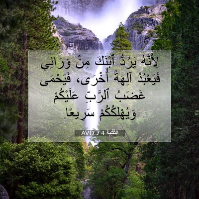 Picture 07 - اَلتَّثْنِيَة 7:4 AVD - لِأَنَّهُ يَرُدُّ ٱبْنَكَ - Bible Verse Picture