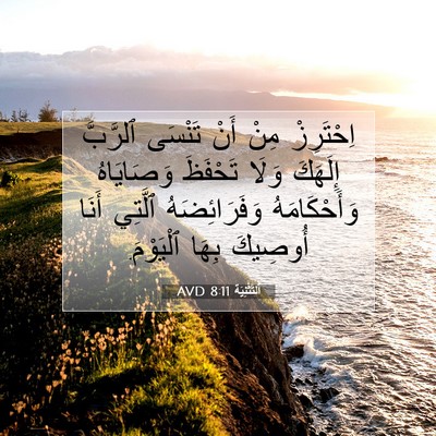 Picture 07 - اَلتَّثْنِيَة 8:11 AVD - اِحْتَرِزْ مِنْ أَنْ - Bible Verse Picture