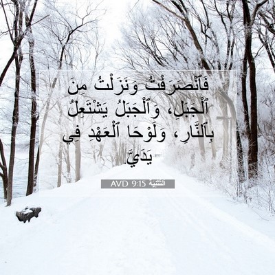 Picture 07 - اَلتَّثْنِيَة 9:15 AVD - فَٱنْصَرَفْتُ وَنَزَلْتُ - Bible Verse Picture