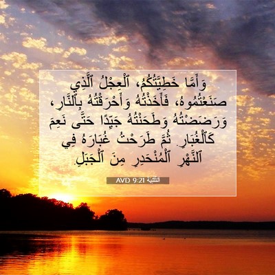 Picture 07 - اَلتَّثْنِيَة 9:21 AVD - وَأَمَّا خَطِيَّتُكُمُ، - Bible Verse Picture