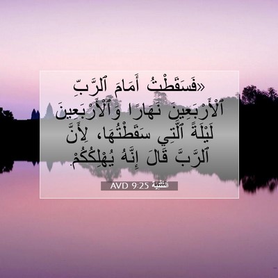Picture 07 - اَلتَّثْنِيَة 9:25 AVD - «فَسَقَطْتُ أَمَامَ - Bible Verse Picture