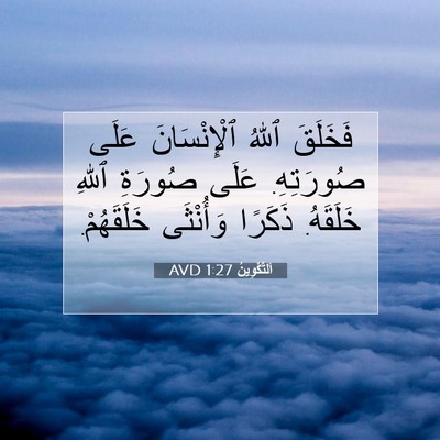 Picture 07 - اَلتَّكْوِينُ 1:27 AVD - فَخَلَقَ ٱللهُ - Bible Verse Picture