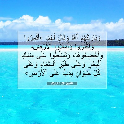 Picture 07 - اَلتَّكْوِينُ 1:28 AVD - وَبَارَكَهُمُ ٱللهُ - Bible Verse Picture