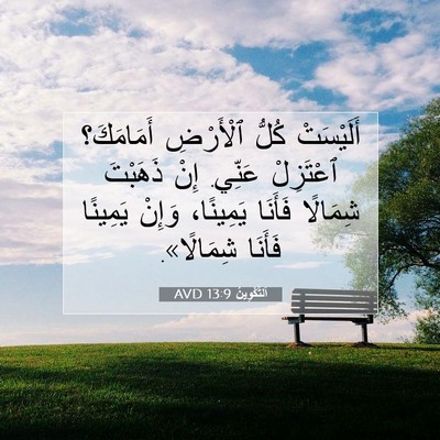 Picture 07 - اَلتَّكْوِينُ 13:9 AVD - أَلَيْسَتْ كُلُّ - Bible Verse Picture